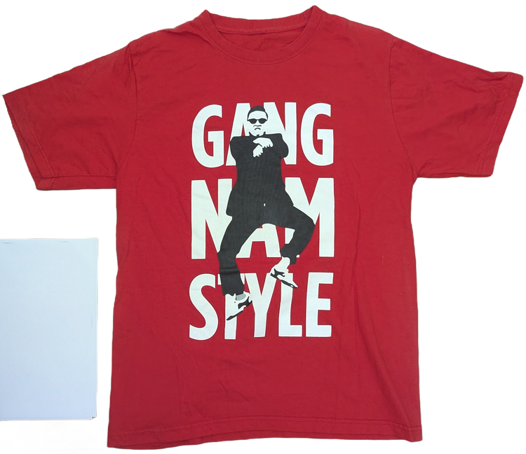 PSY Gangnam Style Red T-Shirt – Front & Back Graphic