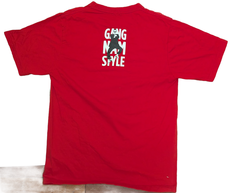 PSY Gangnam Style Red T-Shirt – Front & Back Graphic